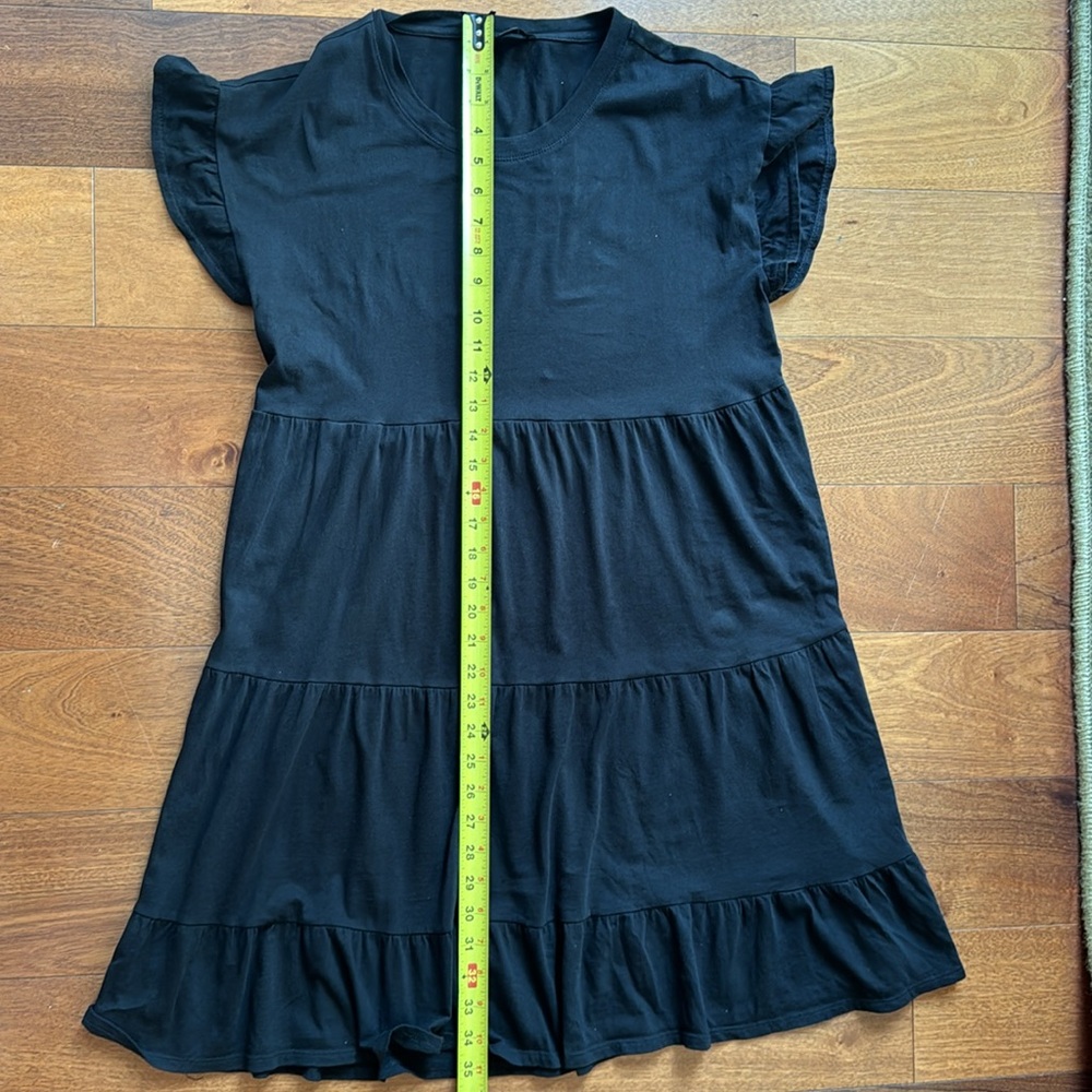 JCrew- Broken-in-Jersey-Knit Tiered Mini Dress - Picture 8 of 9